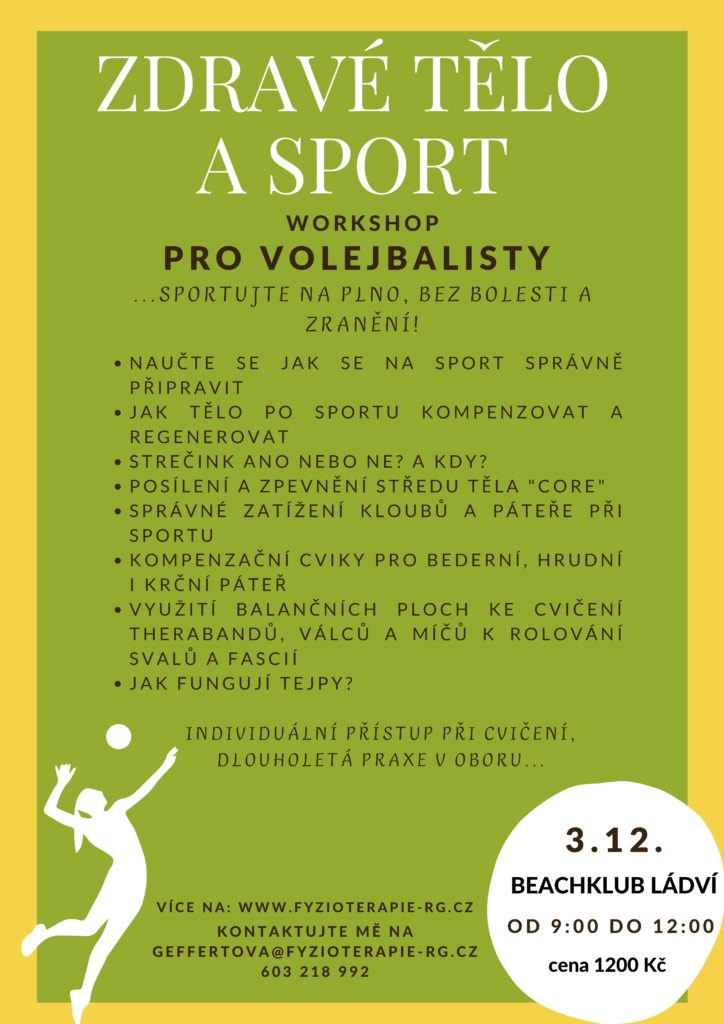 Workshop zdravé tělo a sport pro volejbalisty